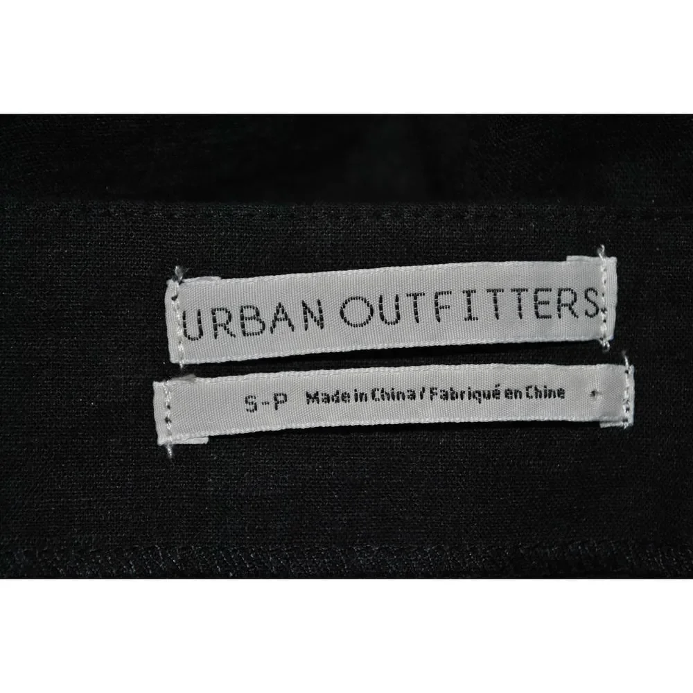 Urban Outfitters Black Linen Belted Scalloped Hem Skirt - S - Picture 4 of 4